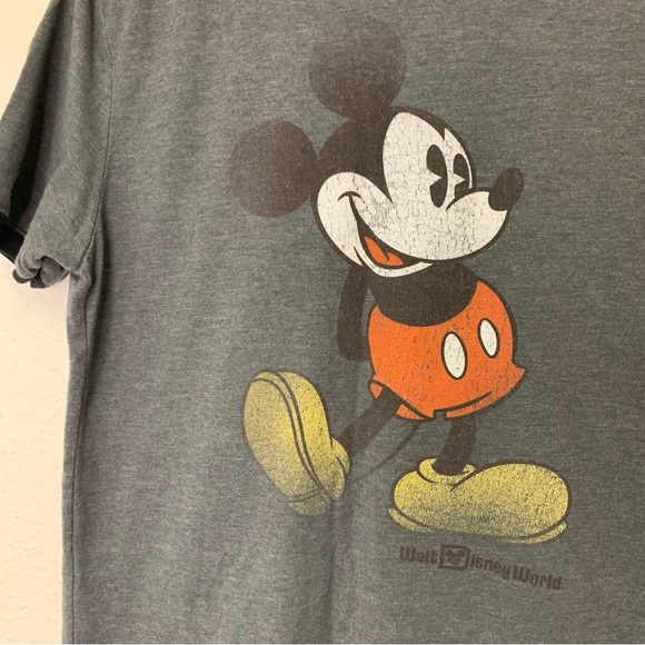 Disney Parks Gray Mickey Mouse unisex kids crew neck short sleeve t-shirt Sz XL - Picture 2 of 9